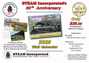 Steam Inc 2023 train calendar
